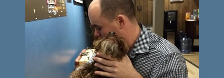 Dog Getting Adjusted by Chiropractor Ryan Marchman